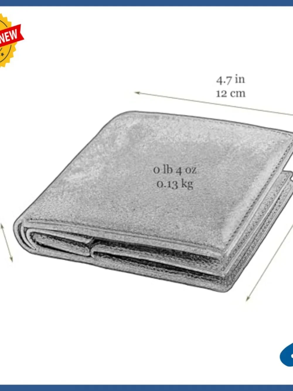 Italian Leather Bifold Wallet with Card Holder and Coin Pocket
